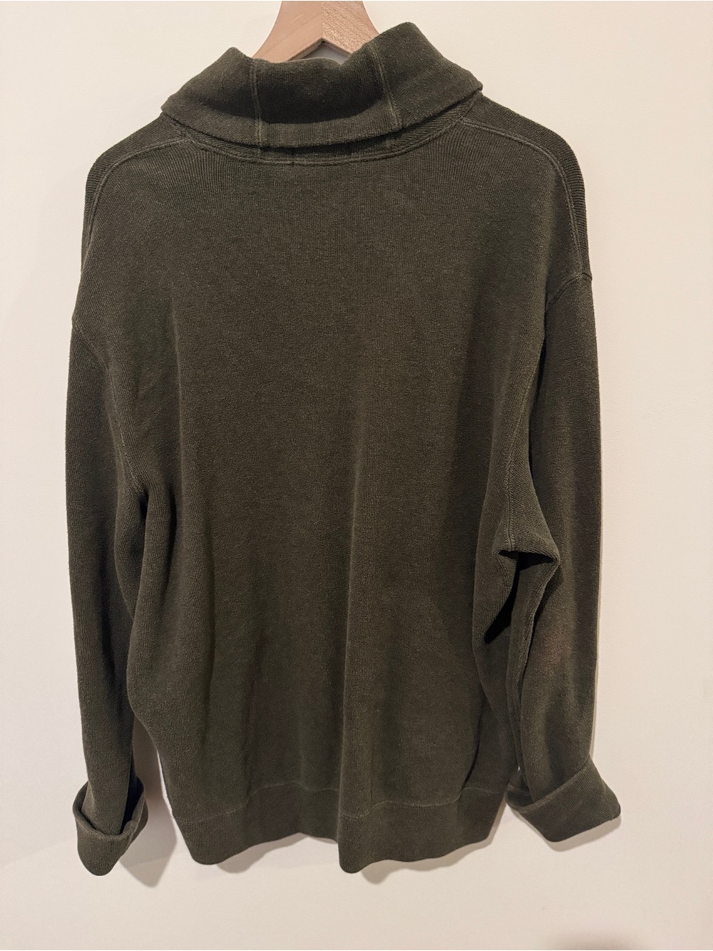 Polo Ralph Lauren Green Cotton Shawl Collar Mens Sweater - Picture 6 of 6